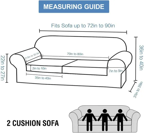 Vista 2 de CUCRAF Funda para sofá con cojines de 3 piezas, fundas deslizantes de terciopelo suave y grueso para sofá de la sala de estar, protector de muebles