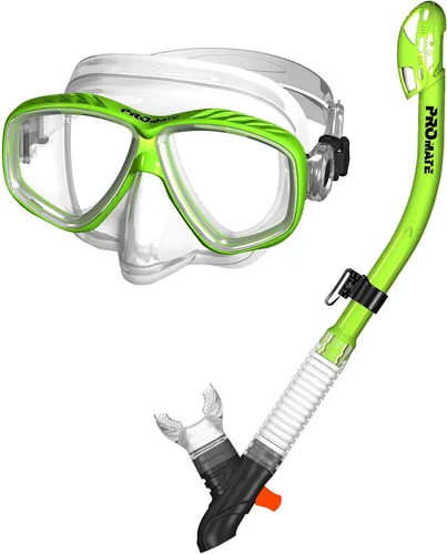 Vista 4 de Promate Máscara de purga de snorkel y conjunto combinado de snorkel seco (SCS0096)