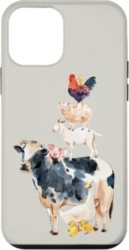 Vista 16 de Cute Animals Cow Chicken Pig Farmer Animal Lover Case for iPhone 17