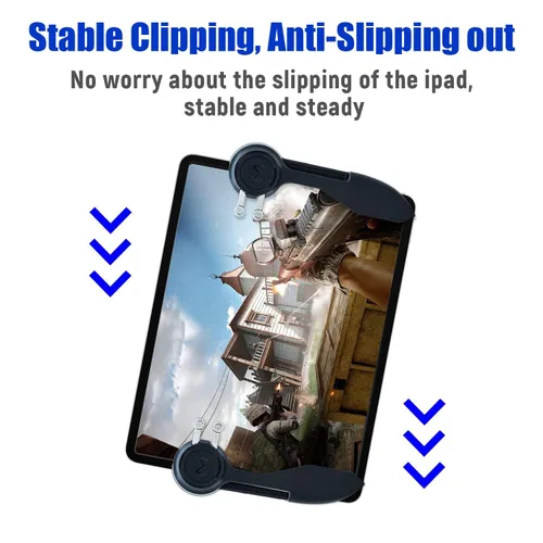 Vista 7 de Mikirini Mobile Game Controller for iPadSamsung Galaxy TabAll Tablets, Hand Grip Gaming Controller with L2R2 Triggers for PUBGKnives OutCall of