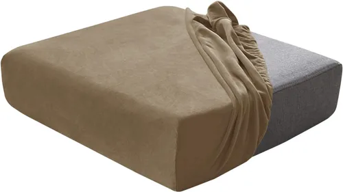 Vista 47 de Juego de fundas de cojín para asiento de sofá, fundas de cojín de terciopelo elástico, repuesto para cojines individuales con tela elástica Aguacate