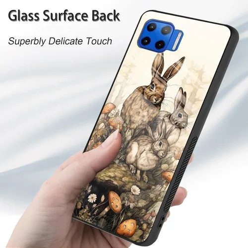 Vista 333 de Funda para Motorola Moto Edge 2022, cubierta trasera de vidrio templado con protector de pantalla, funda protectora a prueba de golpes para Motorola