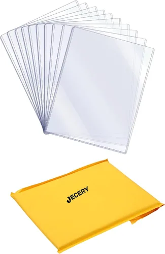 Vista 8 de Jecery Paquete de 10 protectores rígidos de hojas rígidas de 8.5 x 11 pulgadas para documentos
