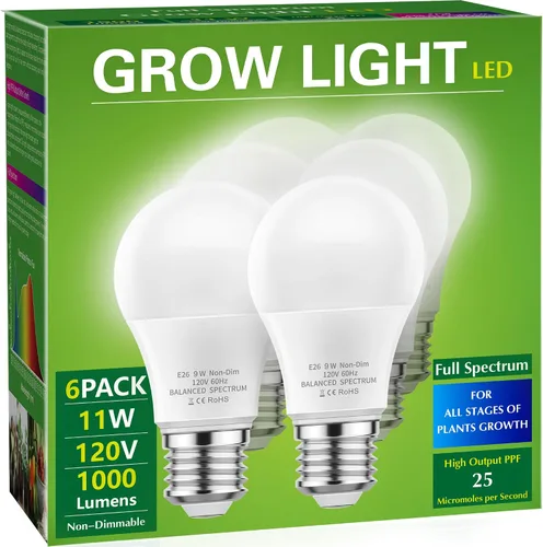 Vista 9 de Briignite Luz de crecimiento colgante, 3 luces LED de espectro completo con cable de alimentación de 8.86 pies, bombillas reemplazables base E26