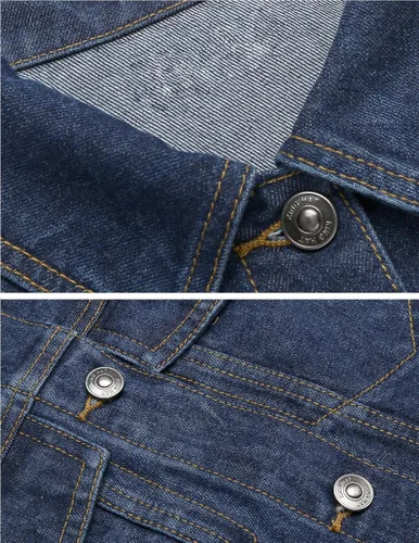 Vista 6 de Chaleco de mezclilla para mujer, casual, clásico, con bolsillos con solapa en el pecho