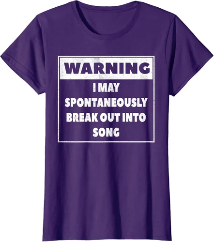Vista 11 de Advertencia I may Spontaneously romper en canción camiseta