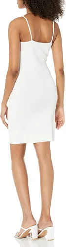 Vista 2 de The Drop Ailyn - Minivestido de suéter ajustado con tiras recortadas para mujer