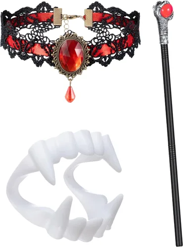 Vista 3 de Vampire Costume for Girls 3-12 Years