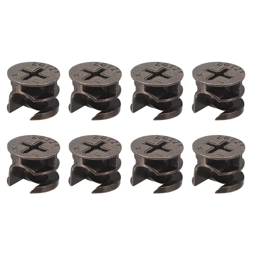 Vista 9 de HARFINGTON Tuerca de bloqueo de leva para muebles, 8 piezas de 0.591 x 0.472 in, tuercas de bloqueo para muebles, accesorios de leva de conexión