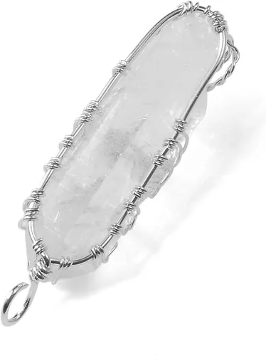 Vista 7 de Top Plaza - Collar de cristal curativo de piedra natural cruda, diseño de árbol de la vida, envuelto en alambre, con dije de cuarzo transparente