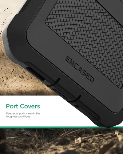 Vista 6 de Encased Funda para Samsung A53 5G con protector de pantalla integrado y clip para cinturón (Falcon Armor, Galaxy A53)