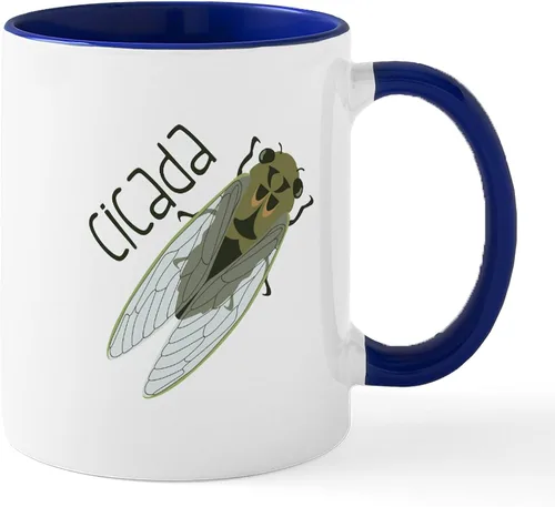 Vista 24 de CafePress Cicada Mugs - Taza de café de cerámica de 11 oz (11.0 fl oz)