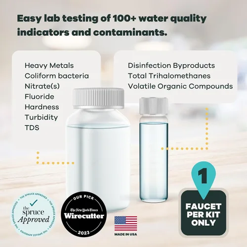 Vista 5 de Kit avanzado de prueba de agua para el hogar Pozo o ciudad Laboratorios de agua potable certificados por la EPA Pruebas para: 116 analitos