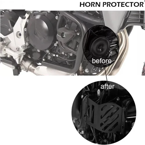 Vista 7 de Motorcycle Aluminum Horn Cover Guard Trumpet Protector for BMW F750GS F850GS 2018-2021 F 850 GS Adventure 2019 2020 2021 Anti-Fall Frame Sliders