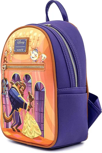 Vista 3 de Loungefly Disney Beauty and the Beast Ballroom Scene - Bolsa de hombro para mujer, doble correa, talla única, multicolor