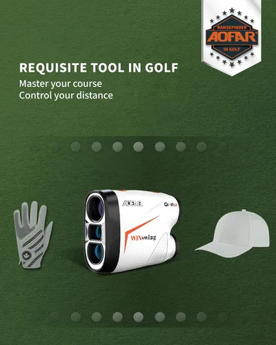 Vista 5 de AOFAR GX-6F PRO - Telémetro de golf con interruptor de inclinación e ángulo, bloqueo de bandera con vibración de pulso y escaneo continuo, diseño