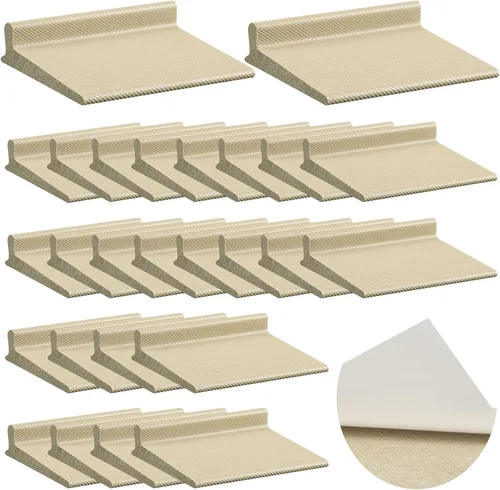 Vista 10 de Pangda 10 sellos para esquina de puerta, sellos autoadhesivos para esquinas de puerta, elevados detrás de burletes para aislamiento de ruido y Beige