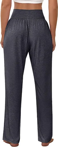 Vista 3 de Neer - Conjunto de 3 pantalones de yoga de pierna ancha para mujer - Pantalones deportivos cómodos, holgados, de cintura alta y casuales