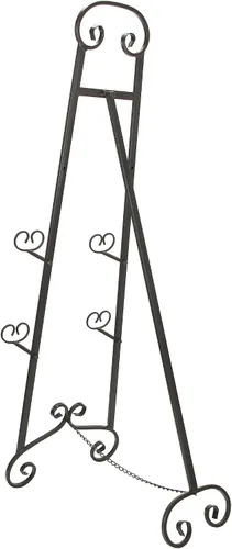 Vista 4 de Soporte grande de hierro forjado para presentar arte, de metal easel, 50 Pulgadas Three Bracket Port Heights at 16, 26, And 36 Inch, For Artwork