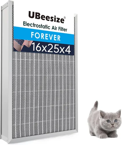 Vista 21 de UBeesize - Filtro de aire reutilizable de 20 x 20 x 1 pulgadas, lavable, MERV 8, permanente, electrostático, para aire acondicionado y HVAC