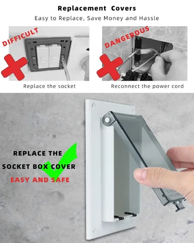 Vista 3 de DBVC-1 - Cubierta de repuesto para caja eléctrica, reemplazo extra resistente para todo tipo de clima, cubierta de carcasa tipo 3r para lugares
