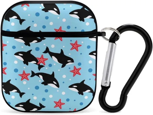 Vista 9 de Funda protectora de silicona compatible con Airpods 2 y 1 (hermosas mariposas, mariposas azules)