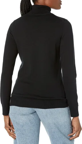 Vista 3 de Tienda Essentials - Suéter para mujer con cuello tortuga manga larga ligero de ajuste clásico