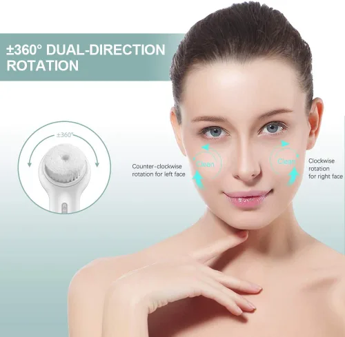 Vista 4 de TOUCHBeauty Cepillo de limpieza facial eléctrico exfoliante facial con 3 cabezales limpiadores y 6 velocidades ajustables para limpieza profunda