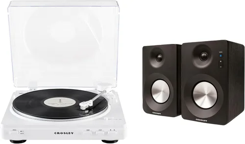 Vista 18 de Crosley KT400A-BK - Tocadiscos Bluetooth de 2 velocidades totalmente automático con altavoces estéreo S100A, color negro