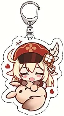 Vista 3 de Genshin Impact Cute Slime Klee - Juego de llaveros de acrílico (8 unidades)