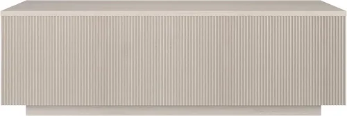 Vista 3 de Henn&Hart Mesa de centro rectangular acanalada de perfil bajo de 48 pulgadas para sala de estar, habitación familiar u oficina, color blanco aliso