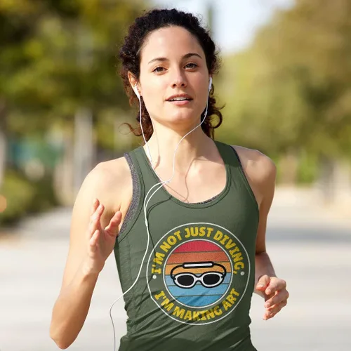 Vista 5 de Camiseta sin mangas de espalda cruzada para mujer, diseño fresco