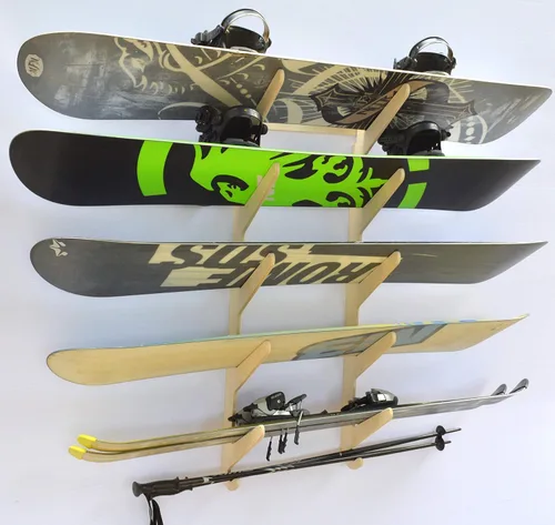 Vista 3 de Pro Board Racks THE LIFTY Estante de pared para snowboard (5 unidades)