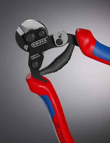 Vista 4 de KNIPEX Herramientas 95 62 160 Cortadores de cuerda de alambre con bloqueo de apertura y resorte, 6 pulgadas