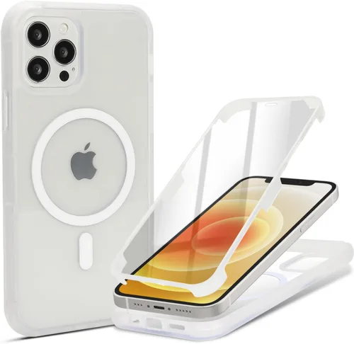 Vista 42 de Funda magnética para iPhone 12 mini con protector de pantalla integrado, compatible con MagSafe, para Apple 12 Mini, fundas de cuerpo completo