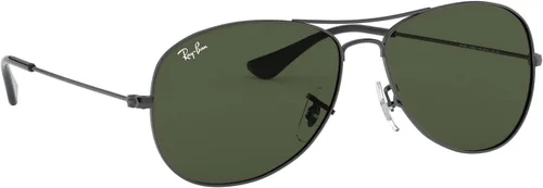 Vista 10 de Ray-Ban RB 3362-004 Gunmetal-Grey COCKPITAVIATOR Metal-FrameGafas de sol con lentes de color verde cristal-2.323in