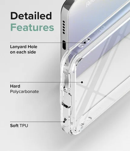 Vista 6 de Ringke Fusion - Funda compatible con Redmi Note 11/11S 4G (6.43 pulgadas), parte trasera dura transparente a prueba de golpes, funda protectora