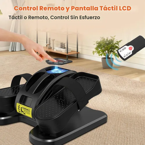 Vista 4 de ESL Under Desk Elliptical, Electric Elliptical Leg Exerciser for Seniors Negro