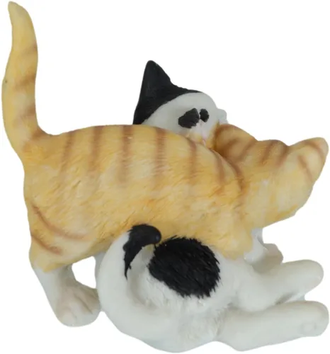 Vista 4 de Ebros Gift Gato felino dos gatitos juguetones retozando mini figura 4 "H adorable americano de pelo corto gatito gatos animales decoración escultura