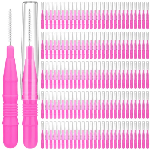 Vista 10 de MAPVOLUT 120 Piezas Cepillo Micro para Cejas con Tapa Cepillo de Laminación de Cejas Spoolies para Cepillo de Cejas y Pestañas Relleno y Elevación