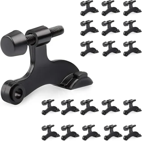 Vista 23 de HOMOTEK Paquete de 3 Topes de Puerta de Latón Antiguo con Pasador de Bisagra, Tope de Puerta Ajustable de Lujo Resistente de 2-1/2"x1-3/4
