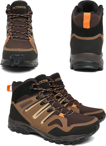 Vista 2 de Botas de senderismo para hombre impermeables con parte superior media para montañismo al aire libre