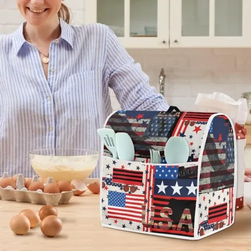 Vista 4 de Kitchen Aid - Funda acolchada para batidora de pie, se adapta a todos los modelos de cabezal inclinable y elevador de tazón, tela de poliéster suave