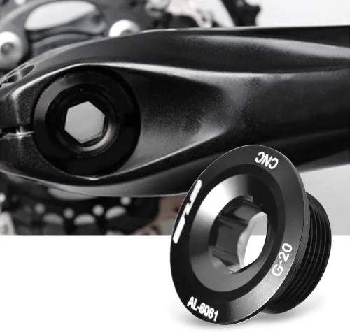 Vista 2 de Tbest Tornillos de rueda de cadena con manivela de bicicleta de aleación de aluminio GUB
