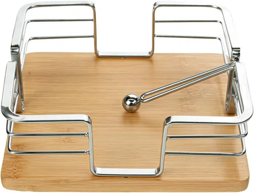 Vista 8 de Restaurantware -Nature Tek - Servilletero rústico de 7.7 x 7.7 x 2.3 pulgadas, 1 servilletero plano para exteriores, brazo pesado, para servilletas