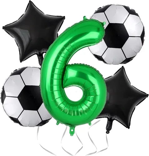 Vista 14 de Globos de fútbol para 2º cumpleaños, suministros para fiesta de cumpleaños de fútbol, Copa del Mundo, Deportes de fútbol, decoraciones de fiesta