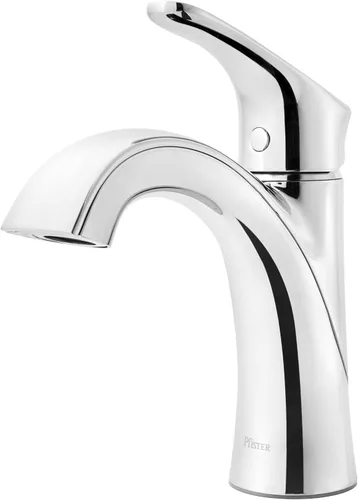 Vista 9 de Pfister Weller LG42WR0K - Grifo de lavabo de baño de una sola manija, instalación de 1 agujero o 3 agujeros, acabado de níquel cepillado con drenaje