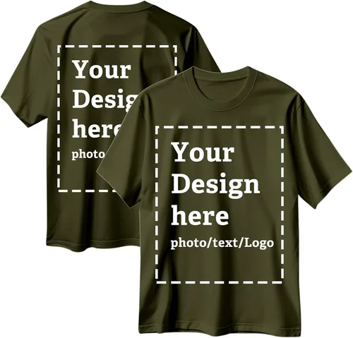 Vista 16 de Camisetas personalizadas para hombres y mujeres, hechas en Estados Unidos, camisetas personalizadas con texto/foto frontal y trasera, camisetas