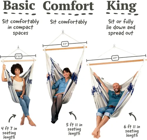 Vista 3 de LA SIESTA Domingo - Silla colgante para exteriores resistente a la intemperie Sea Salt