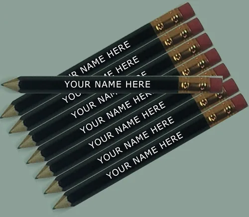 Vista 10 de ezpencils - Lápices de golf negros personalizados con punta - 24 paquetes - ** PERZONALIZACIÓN GRATIS **
